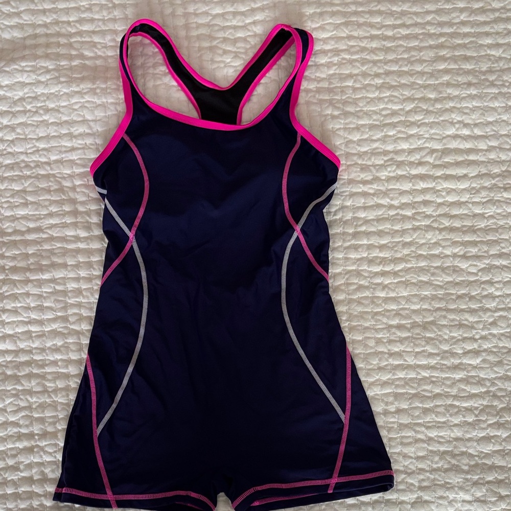 Women’s Navy and Pink One Piece Swimsuit